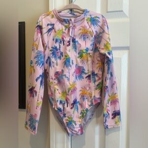 Andy & Evan Palm Tree Raglan Half-Zip Paddlesuit Swimsuit 🌴👙